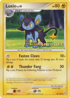 Luxio - 52/130 (Prerelease) [Staff] from Nintendo Promos