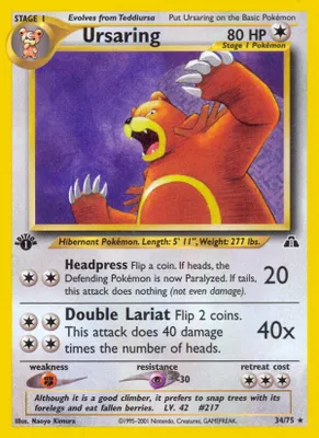 Ursaring (34) from Neo Discovery