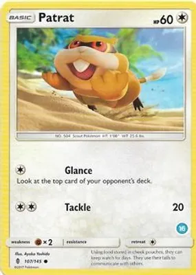 Patrat (16) from SM Trainer Kit: Alolan Sandslash & Alolan Ninetales