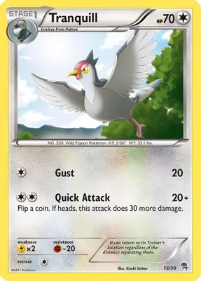 Tranquill from BW Trainer Kit: Excadrill & Zoroark