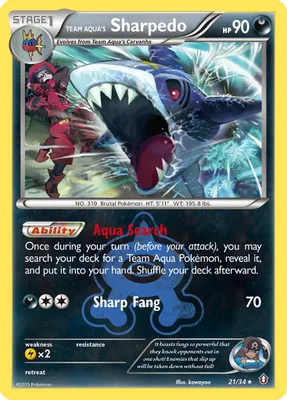 Team Aqua's Sharpedo from Double Crisis
