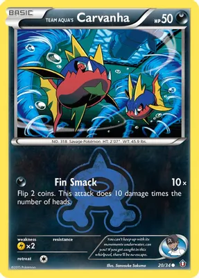 Team Aqua's Carvanha from Double Crisis