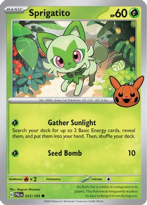 Sprigatito - 012/193 from Trick or Trade BOOster Bundle 2024