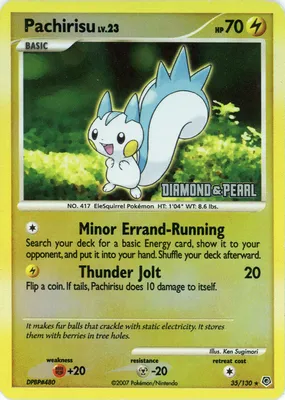 Pachirisu - 35/130 [Diamond & Pearl] from Burger King Promos