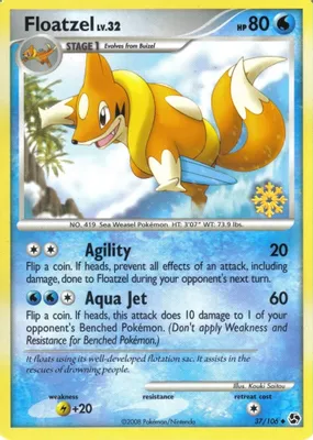 Floatzel - 37/106 from Countdown Calendar Promos