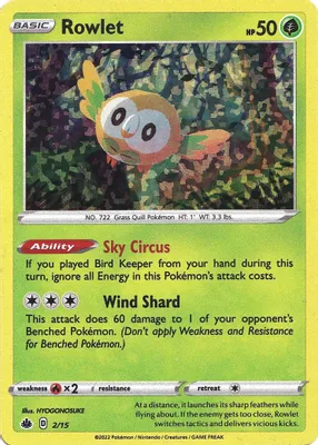 Rowlet - 2/15 from McDonald's Promos 2022