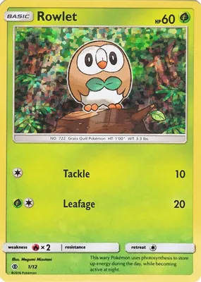 Rowlet - 1/12 from McDonald's Promos 2017