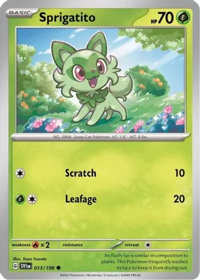 Sprigatito - 013/198 (Mirage Holo) from Miscellaneous Cards & Products