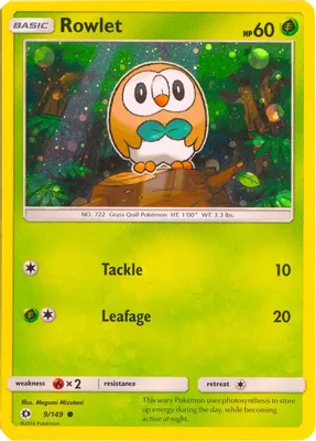 Rowlet - 9/149 (Cosmos Holo) from Miscellaneous Cards & Products