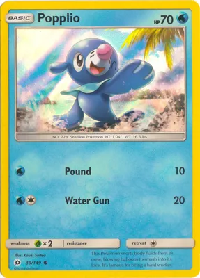 Popplio - 39/149 (Water Web Holo) from Miscellaneous Cards & Products