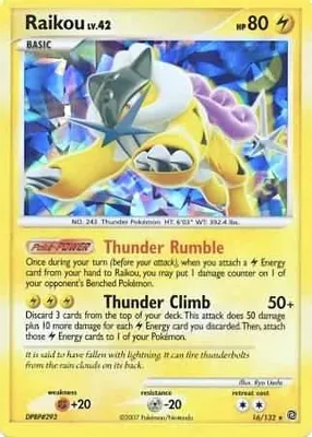 Raikou - 16/132 (Cracked Ice Holo) from Miscellaneous Cards & Products