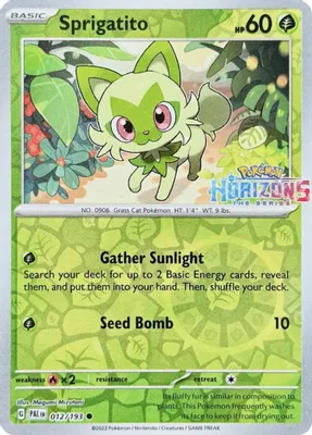 Sprigatito - 012/193 (Pokemon Horizons Stamp) from Miscellaneous Cards & Products