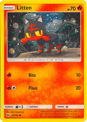 Litten - 24/149 (Cosmos Holo) from Miscellaneous Cards & Products