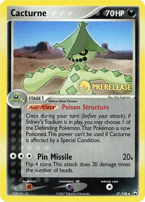 Cacturne - 27/108 (Prerelease) from Miscellaneous Cards & Products