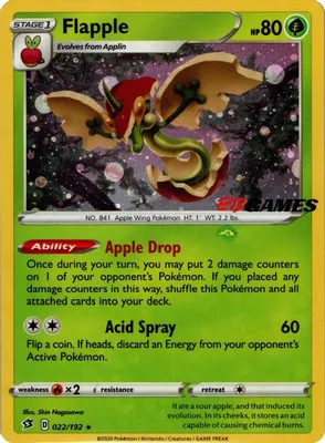 Flapple - 022/192 (EB Games Exclusive APAC) from Miscellaneous Cards & Products