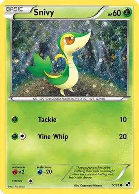 Snivy - 1/114 (Cosmos Holo) from Miscellaneous Cards & Products