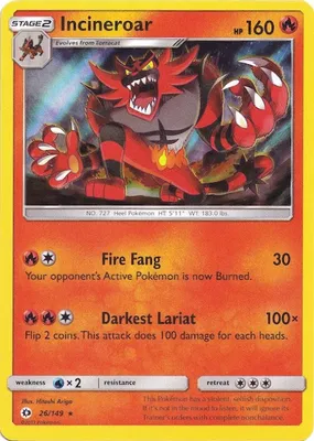 Incineroar - 26/149 (Water Web Holo) from Miscellaneous Cards & Products