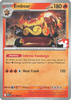 Emboar - 013/086 from Prize Pack Series Cards