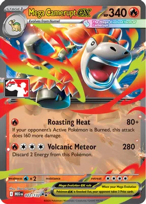 Mega Camerupt ex - 022/132 from Prize Pack Series Cards