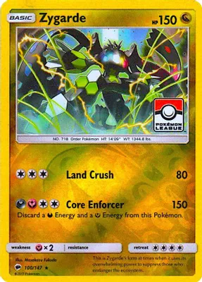 Zygarde - 100/147 (Pokemon League) from League & Championship Cards