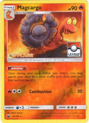 Magcargo - 24/168 (League Challenge) [4th Place] from League & Championship Cards