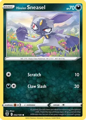 Hisuian Sneasel - 092/189 (Cosmos Holo) from Deck Exclusives