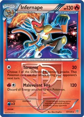 Infernape - 17/135 (BW Plasma Storm) from Deck Exclusives