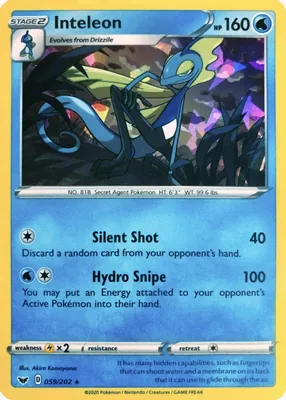 Inteleon - 059/202 (Cracked Ice Holo) from Deck Exclusives