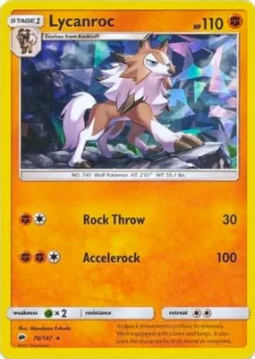 Lycanroc - 76/147 (Cracked Ice Holo) from Deck Exclusives