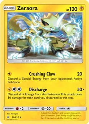 Zeraora - 60/214 (SM Unbroken Bonds) (Cracked Ice Holo) from Deck Exclusives