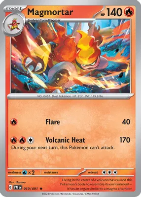 Magmortar - 010/091 (Paldean Fates) from Deck Exclusives