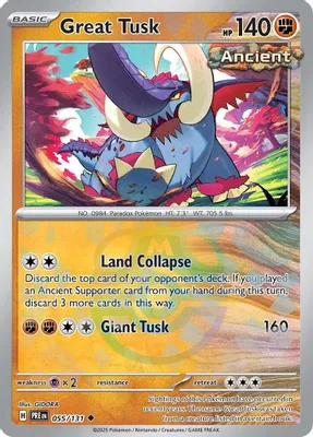 Great Tusk (Master Ball Pattern) from SV: Prismatic Evolutions