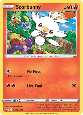 Scorbunny - SWSH071 from SWSH: Sword & Shield Promo Cards