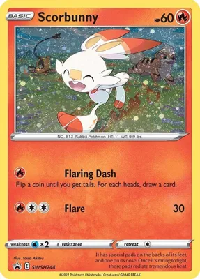 Scorbunny - SWSH244 (Cosmos Holo) from SWSH: Sword & Shield Promo Cards