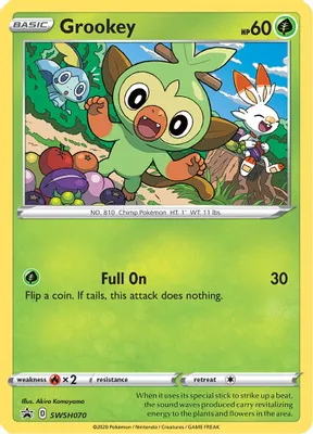 Grookey - SWSH070 from SWSH: Sword & Shield Promo Cards