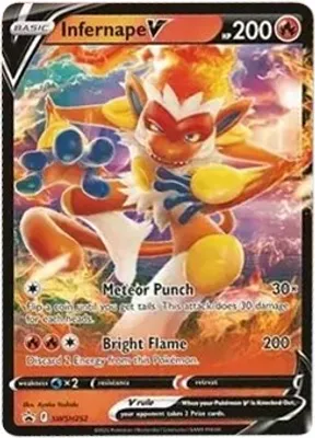 Infernape V - SWSH252 from SWSH: Sword & Shield Promo Cards