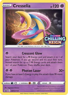 Cresselia - SWSH114 (Prerelease) from SWSH: Sword & Shield Promo Cards