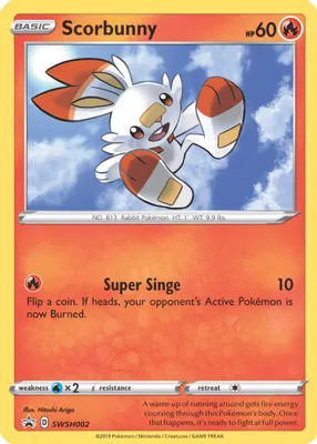 Scorbunny - SWSH002 from SWSH: Sword & Shield Promo Cards