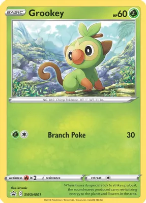 Grookey - SWSH001 from SWSH: Sword & Shield Promo Cards