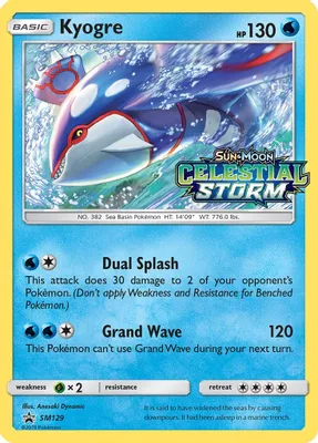 Kyogre - SM129 (Prerelease) from SM Promos