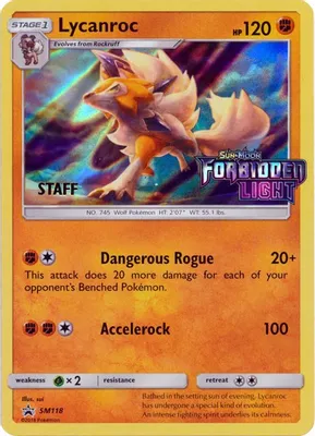 Lycanroc - SM118 (Prerelease) [Staff] from SM Promos
