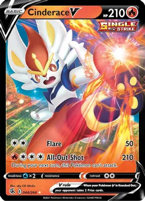 Cinderace V (44) from SWSH08: Fusion Strike