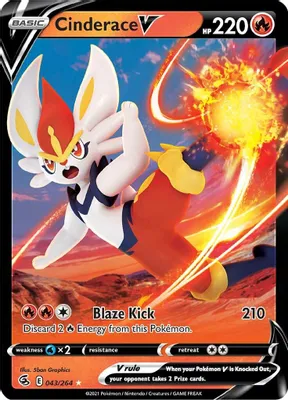 Cinderace V (43) from SWSH08: Fusion Strike