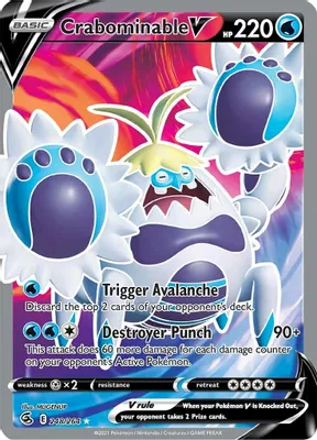 Crabominable V (Full Art) from SWSH08: Fusion Strike
