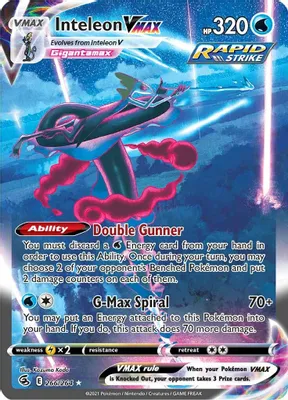 Inteleon VMAX (Alternate Art Secret) from SWSH08: Fusion Strike