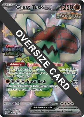 Great Tusk ex - 072 (Paldean Fates Stamped) from Jumbo Cards