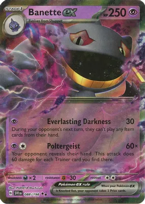 Banette ex - 088/198 from SV01: Scarlet & Violet Base Set