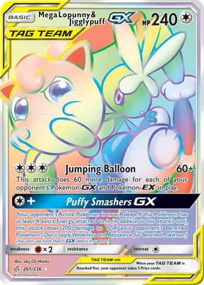 Mega Lopunny & Jigglypuff GX (Secret) from SM - Cosmic Eclipse
