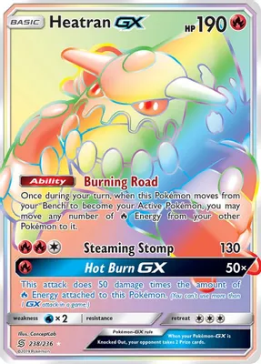 Heatran GX (Secret) from SM - Unified Minds