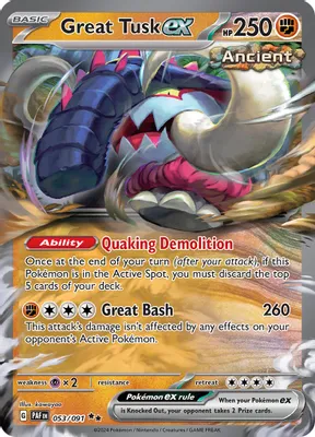 Great Tusk ex from SV: Paldean Fates